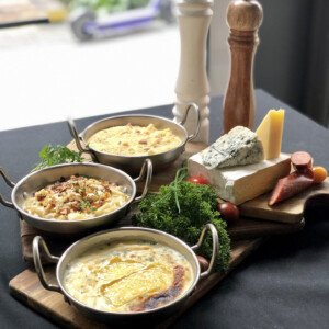 Trio of Macaroni and Cheeses